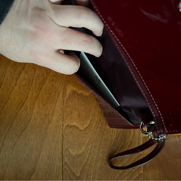 Coach Patent Red Leather Water/Wristlet - Picture 7 of 7